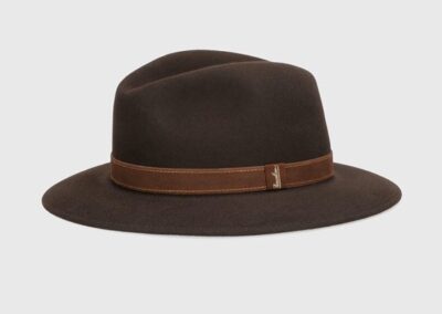 Herrhatt Borsalino Traveller Alessandria Mörkbrun