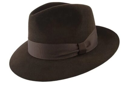 Dagmar Fedora mörkbrun herrhattar